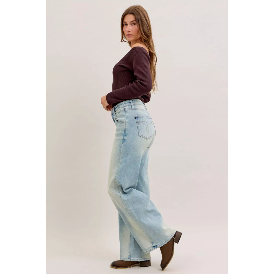 Judy Blue High Waist Column Straight Jeans Apparel and Accessories