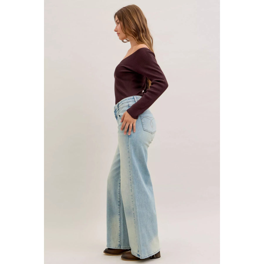 Judy Blue High Waist Column Straight Jeans Apparel and Accessories