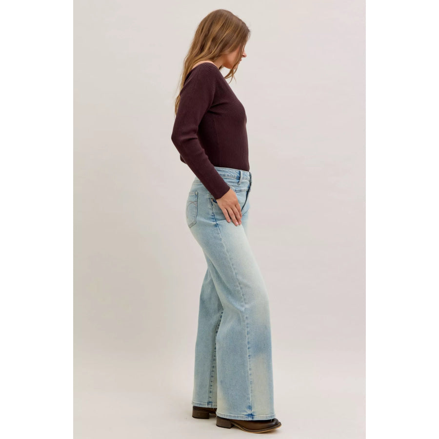 Judy Blue High Waist Column Straight Jeans Apparel and Accessories