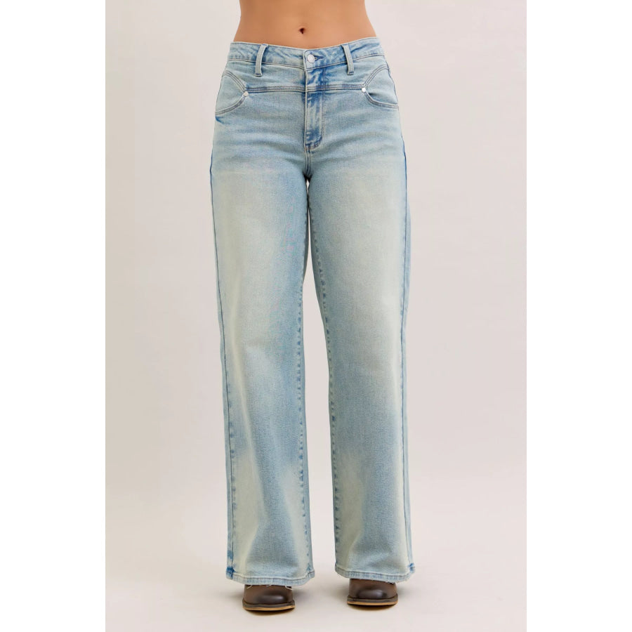 Judy Blue High Waist Column Straight Jeans MD / 0(24) Apparel and Accessories