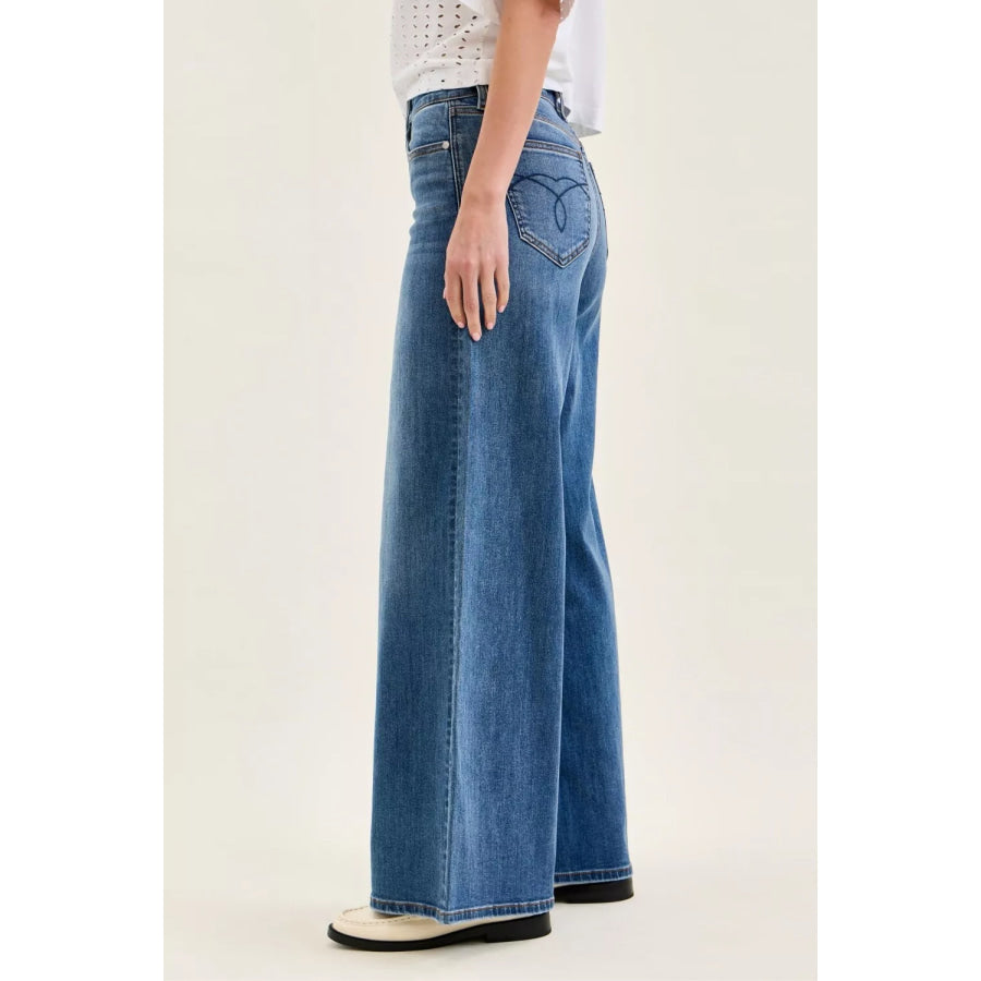 Judy Blue High Waist Palazzo Jeans Apparel and Accessories