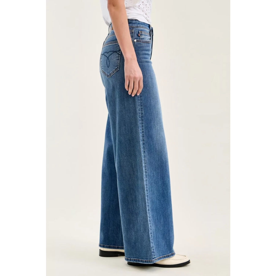 Judy Blue High Waist Palazzo Jeans Apparel and Accessories