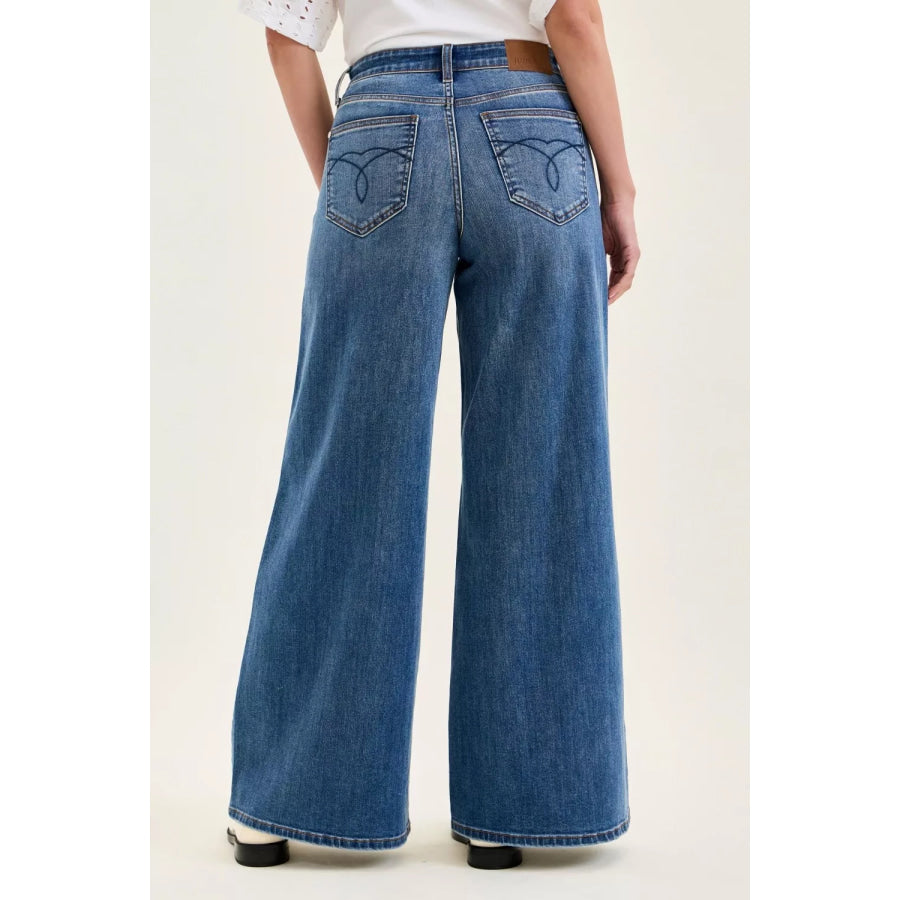 Judy Blue High Waist Palazzo Jeans Apparel and Accessories