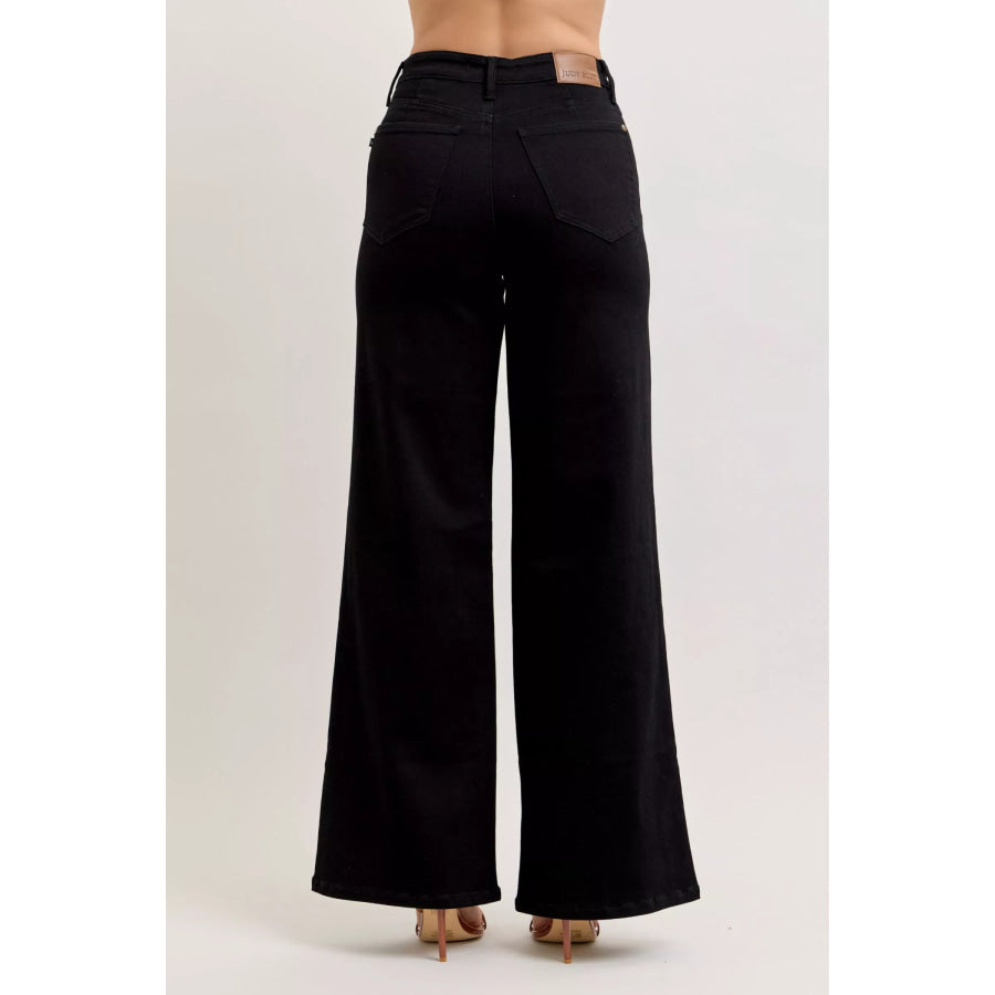 Judy Blue High-Waisted Wide Leg Jeans Apparel and Accessories