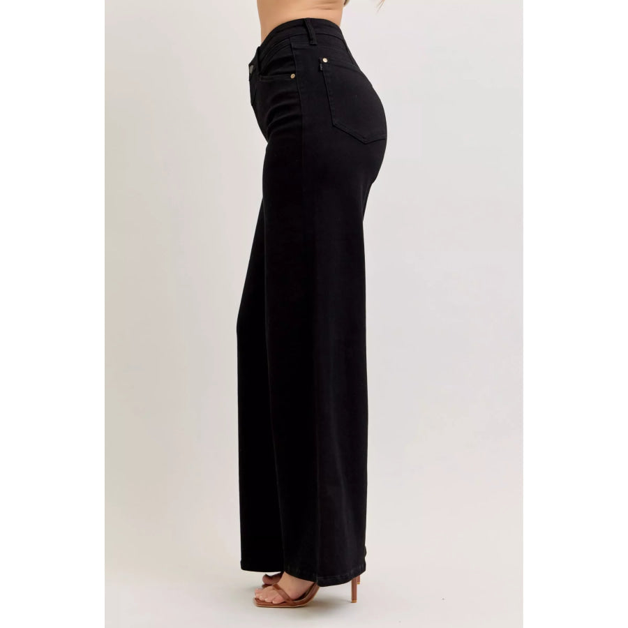Judy Blue High-Waisted Wide Leg Jeans Apparel and Accessories