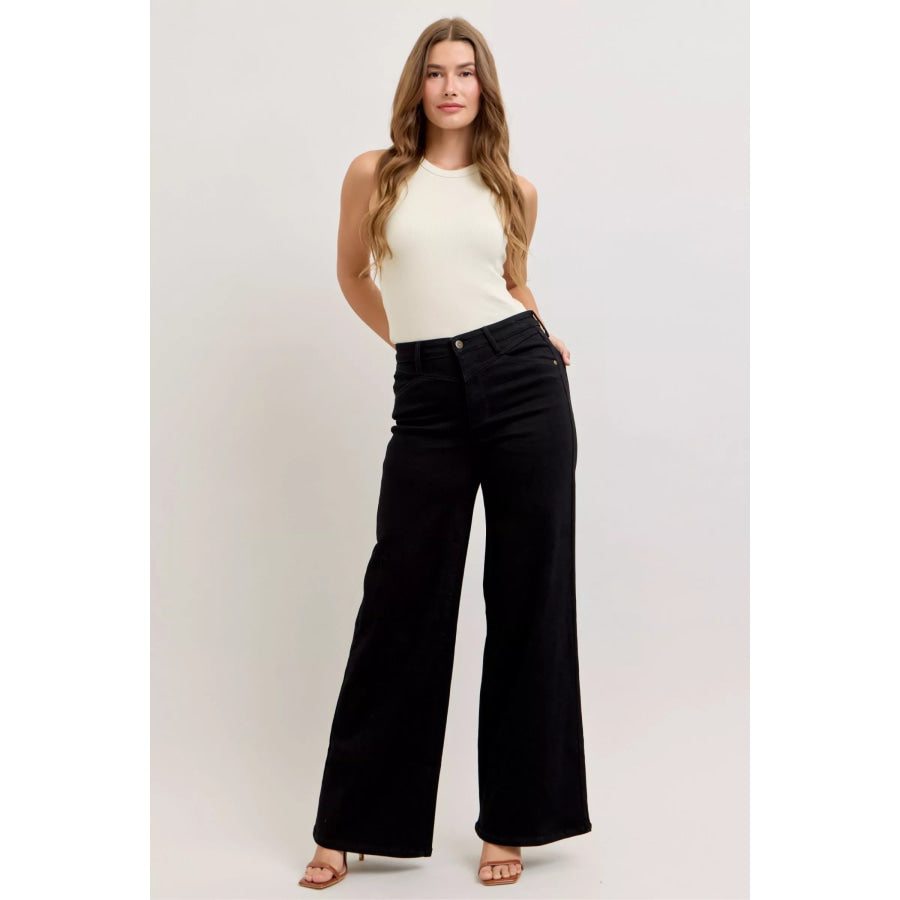 Judy Blue High-Waisted Wide Leg Jeans Apparel and Accessories