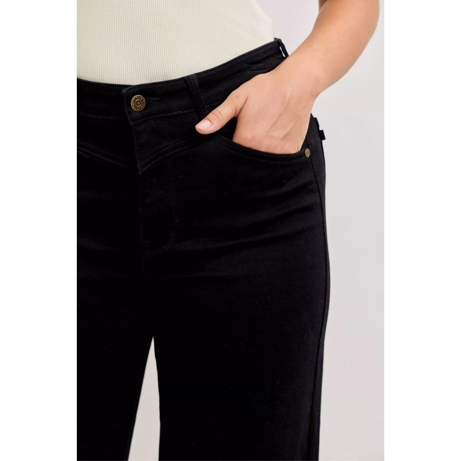 Judy Blue High-Waisted Wide Leg Jeans Apparel and Accessories