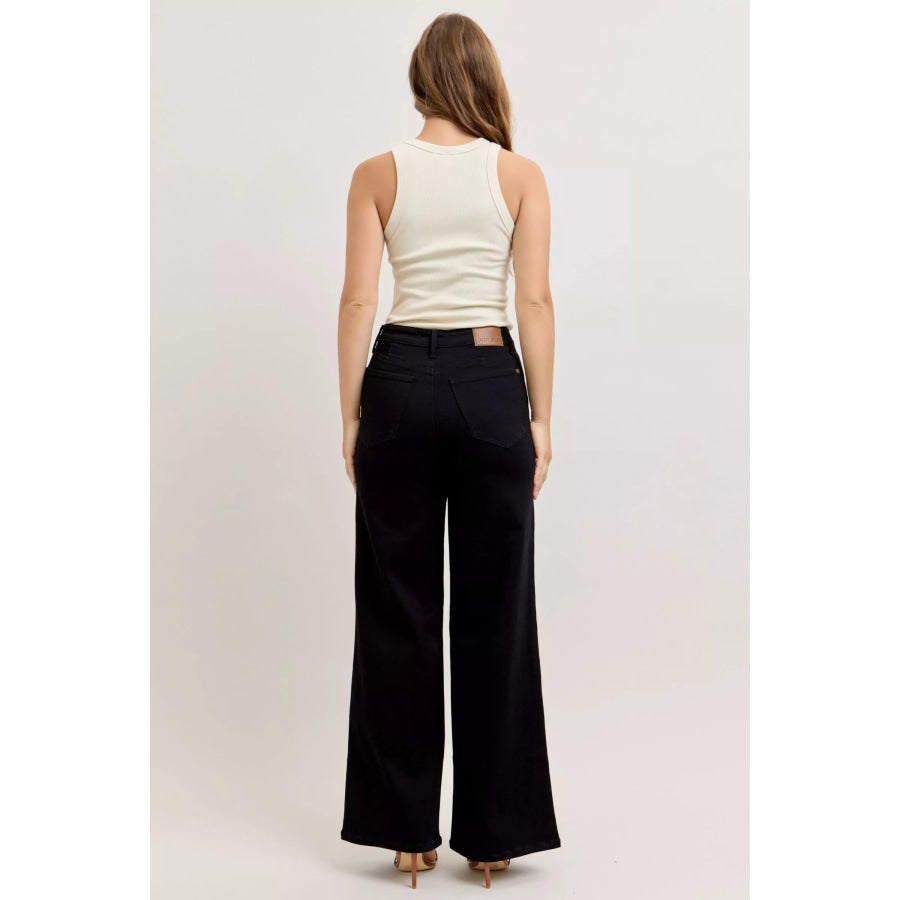 Judy Blue High-Waisted Wide Leg Jeans Apparel and Accessories