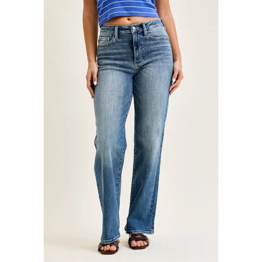 Judy Blue Mid Rise 90s Straight Jeans MD / 0(24) Apparel and Accessories