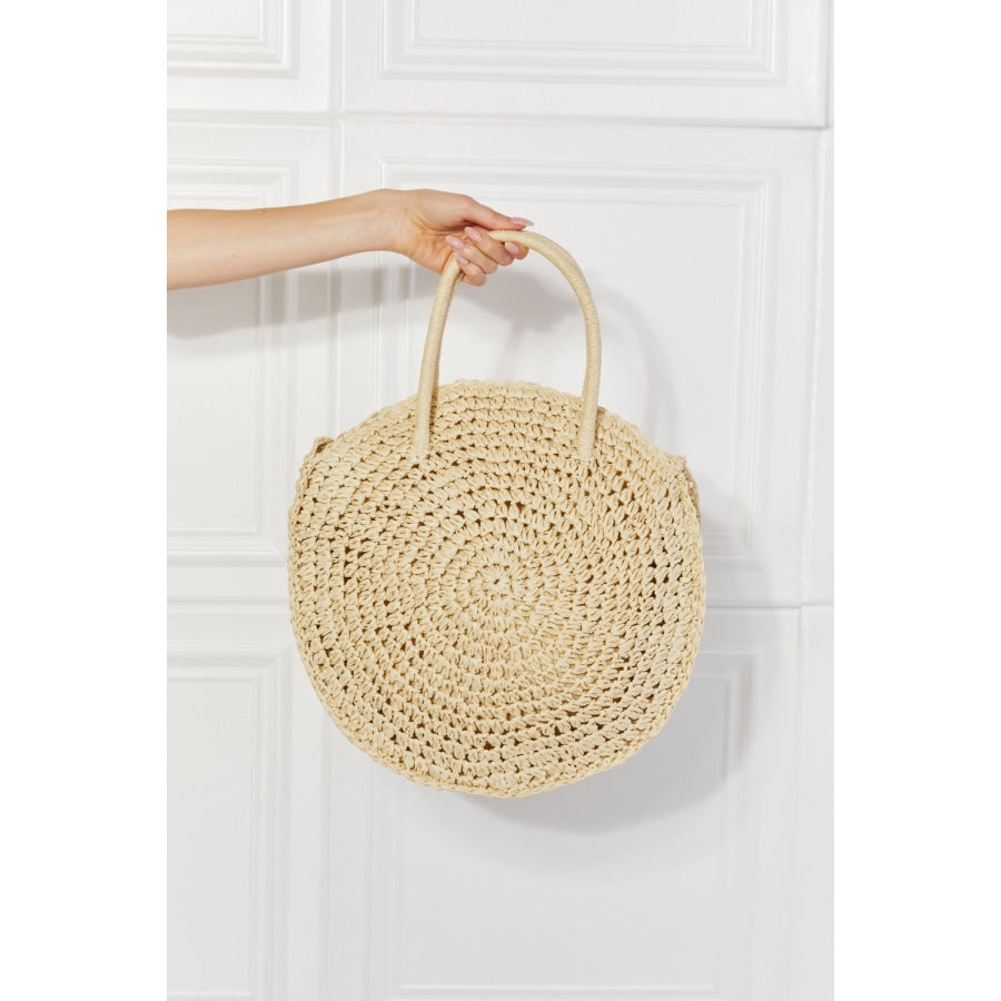 Justin Taylor Beach Date Straw Rattan Handbag in Ivory Ivory / One Size