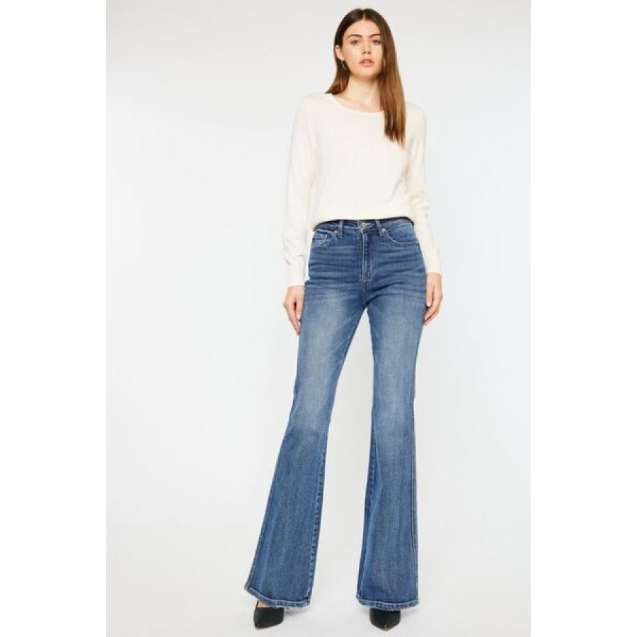 Kancan Cat’s Whiskers High Waist Flare Jeans MED / 1(24) Apparel and Accessories