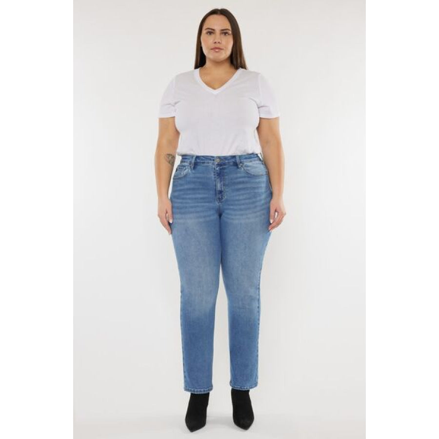 Kancan Full Size Cat’s Whiskers High Waist Jeans Apparel and Accessories