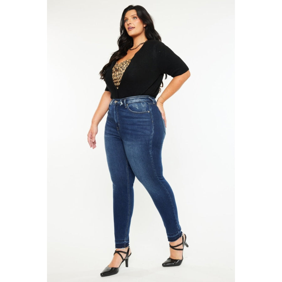 Kancan Full Size High Rise Ankle Skinny Jeans Apparel and Accessories