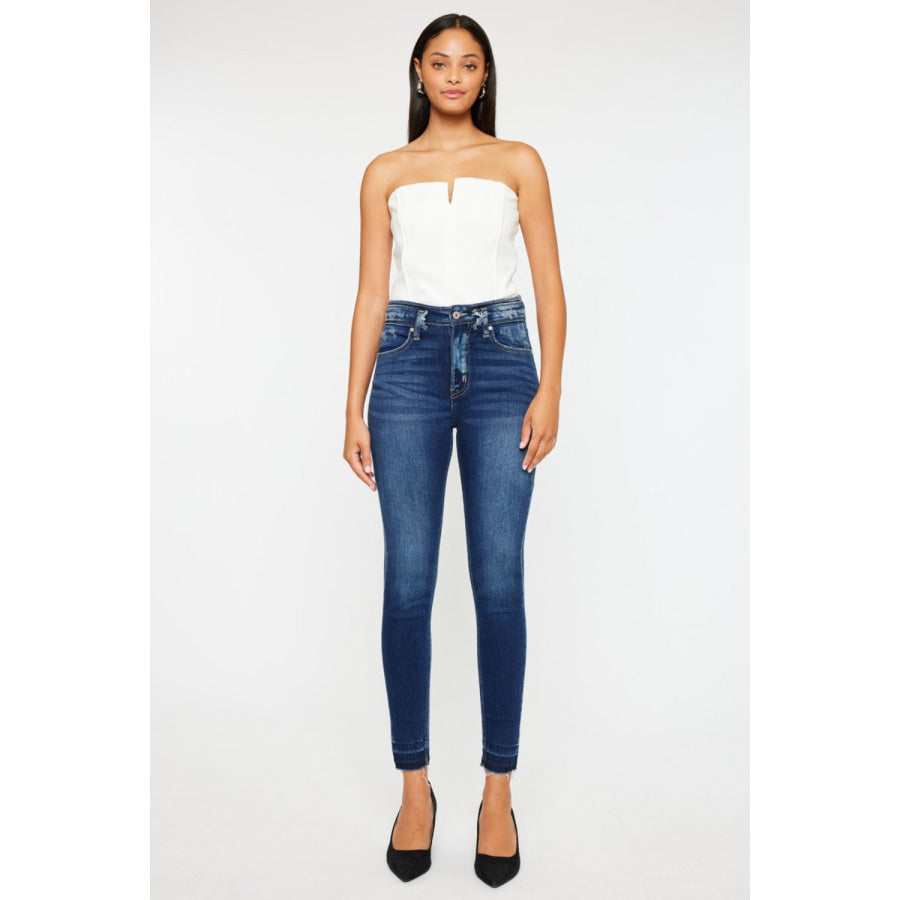 Kancan Full Size High Rise Ankle Skinny Jeans Apparel and Accessories