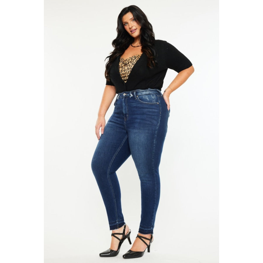 Kancan Full Size High Rise Ankle Skinny Jeans Apparel and Accessories