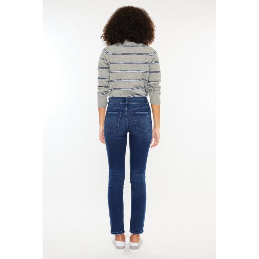 Kancan High Rise Slim Straight Jeans Apparel and Accessories