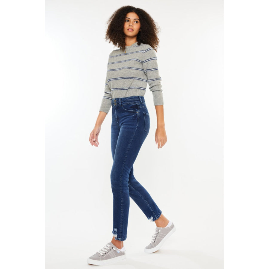 Kancan High Rise Slim Straight Jeans Apparel and Accessories