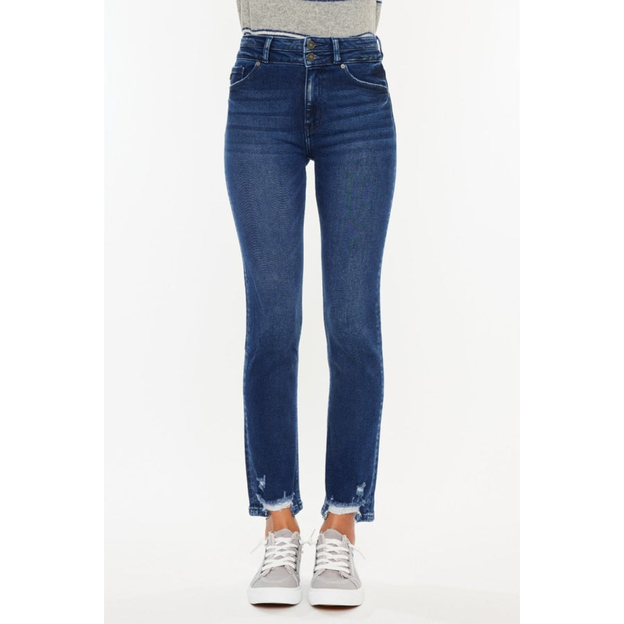 Kancan High Rise Slim Straight Jeans Apparel and Accessories