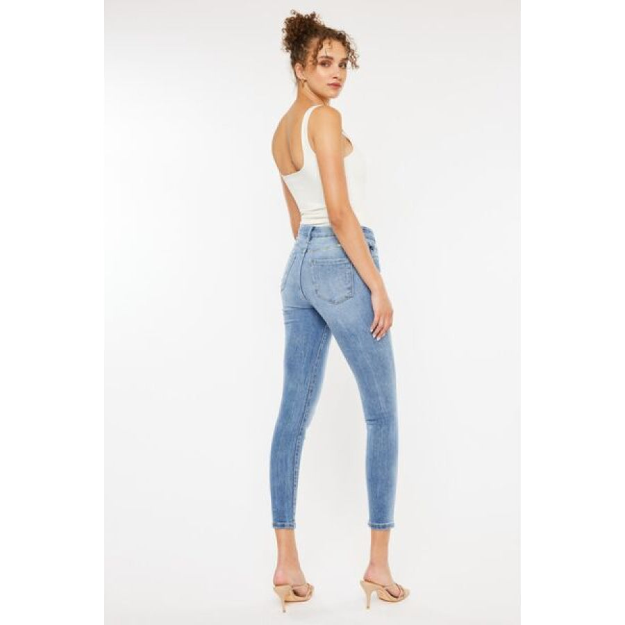 Kancan High Waist Cat’s Whiskers Skinny Jeans Apparel and Accessories