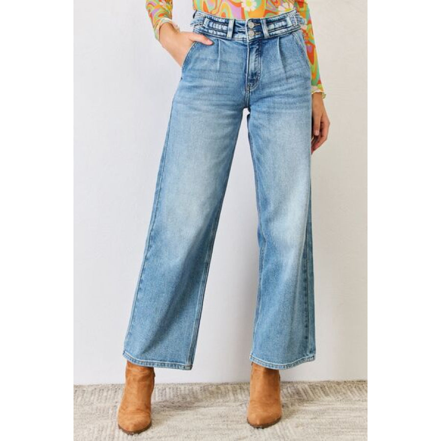 Kancan High Waist Wide Leg Jeans Medium / 0(23) Apparel and Accessories