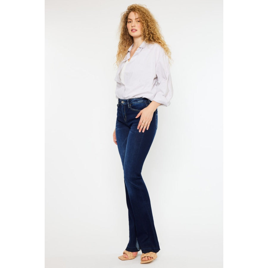 Kancan Mid Rise Slim Flare Jeans Apparel and Accessories