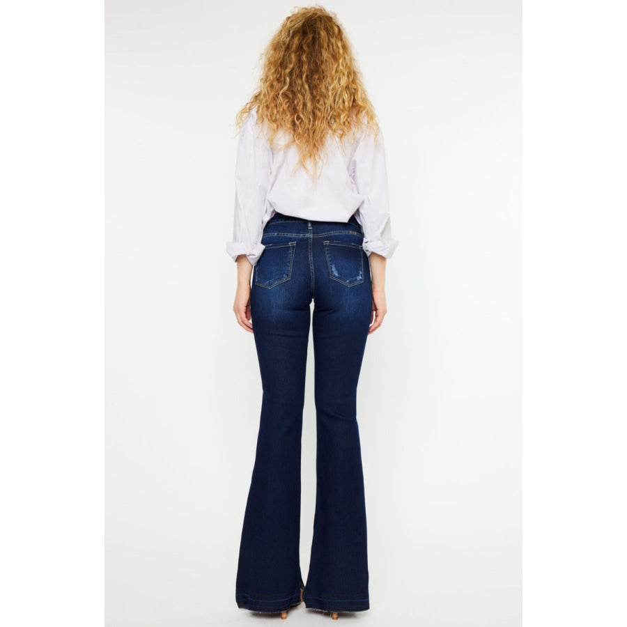 Kancan Mid Rise Slim Flare Jeans Apparel and Accessories