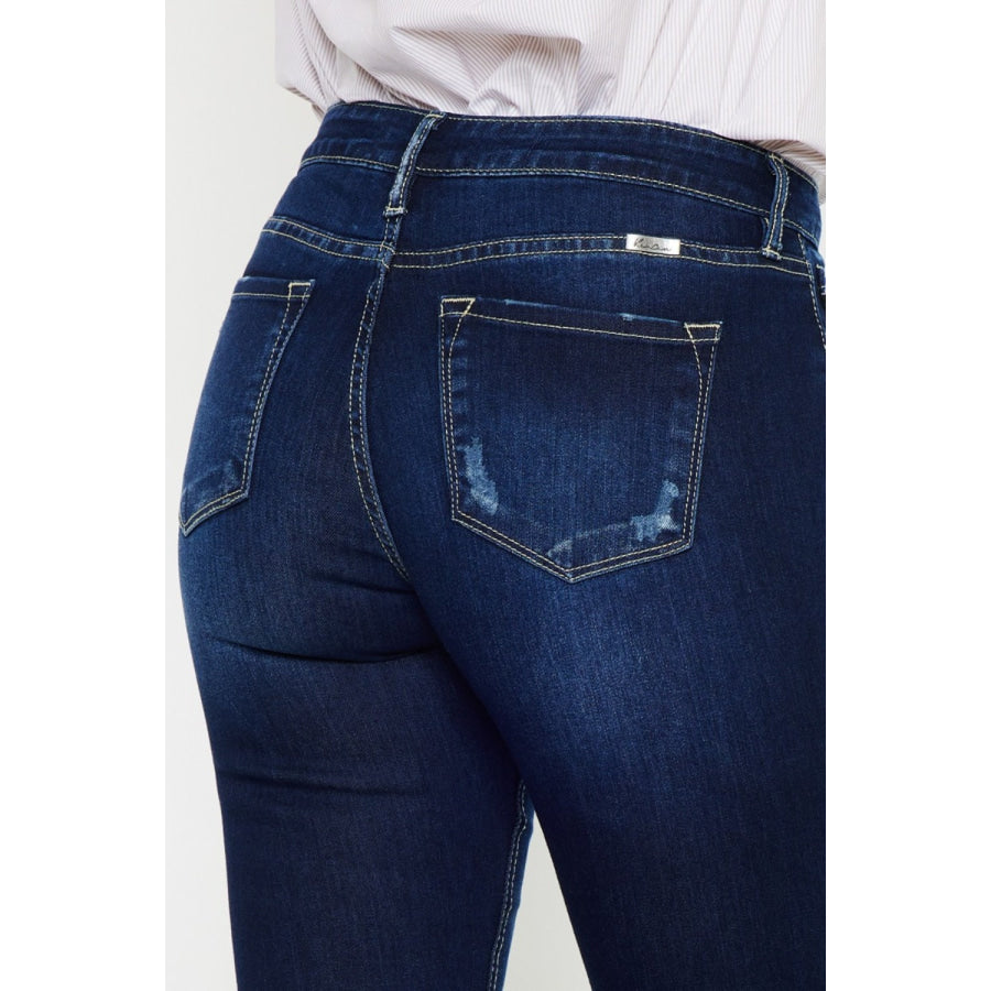 Kancan Mid Rise Slim Flare Jeans Apparel and Accessories