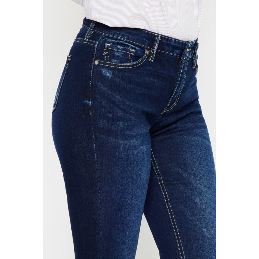 Kancan Mid Rise Slim Flare Jeans Apparel and Accessories