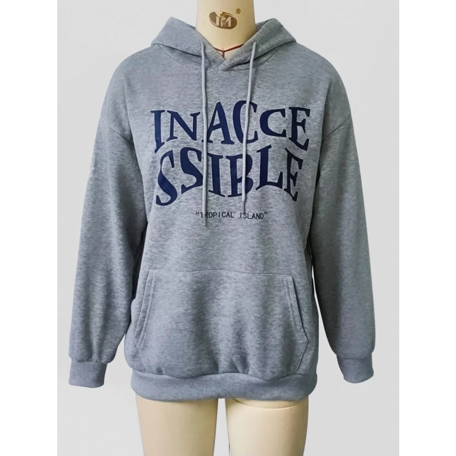 Kangaroo Pocket Drawstring Hoodie Apparel and Accessories