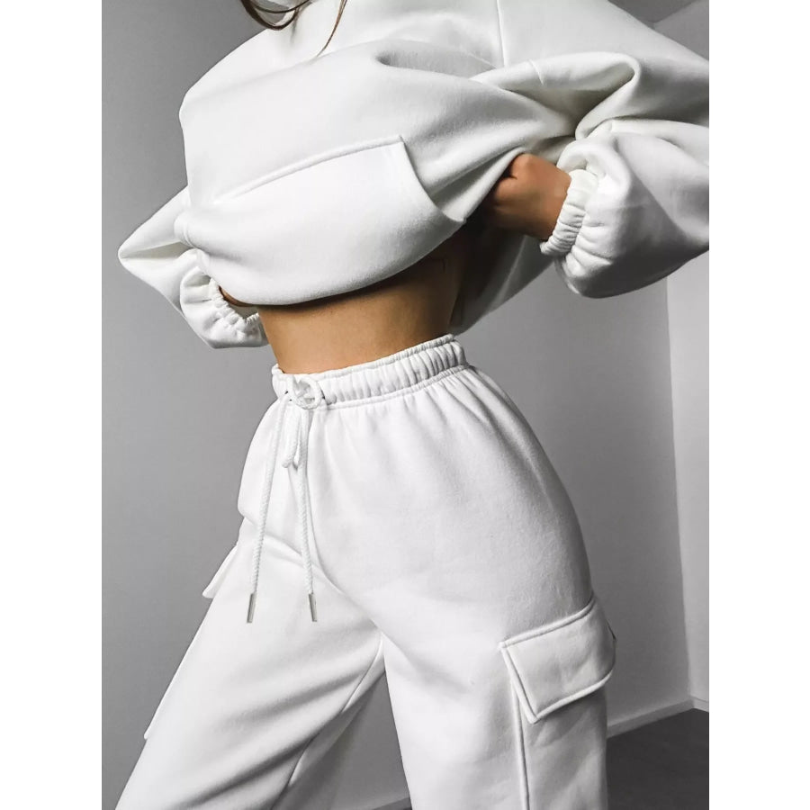 Kangaroo Pocket Hoodie and Joggers Set Apparel Accessories