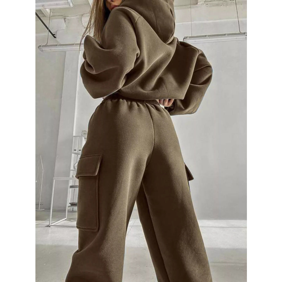 Kangaroo Pocket Hoodie and Joggers Set Apparel Accessories