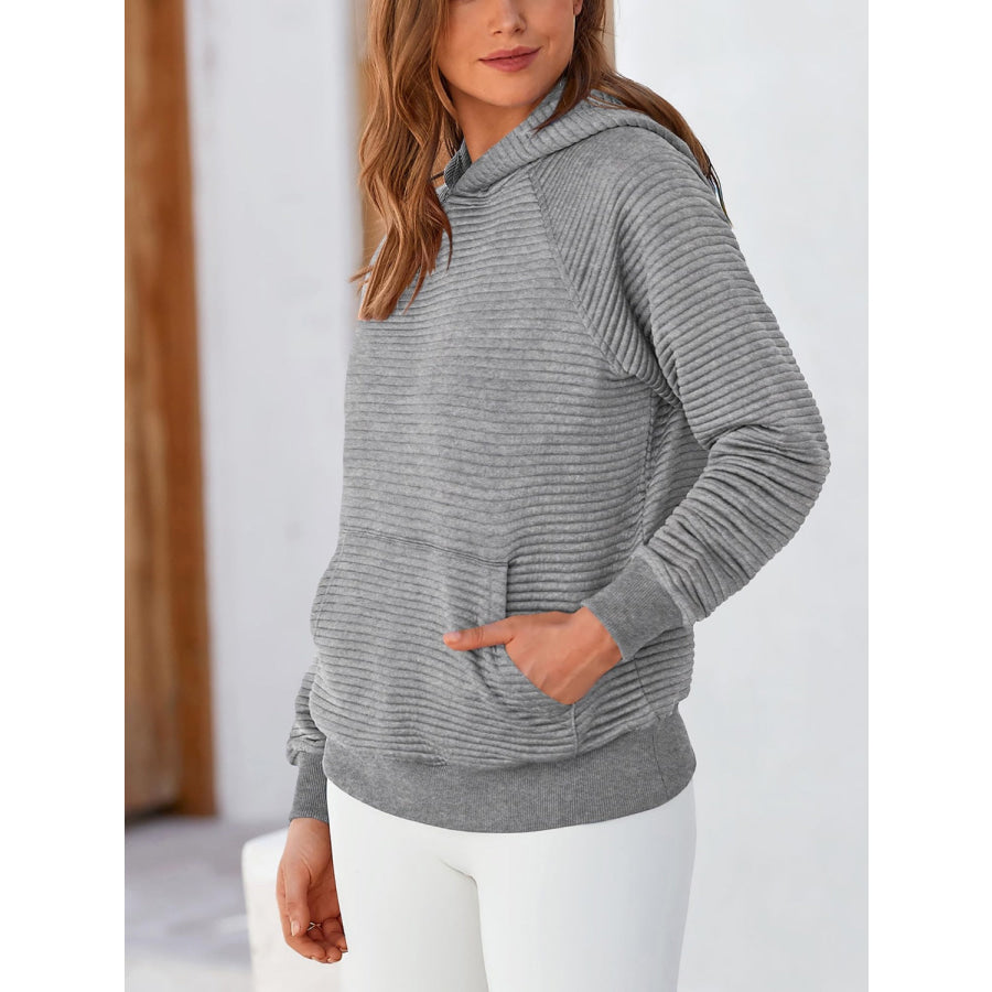 Kangaroo Pocket Long Sleeve Hoodie Apparel and Accessories