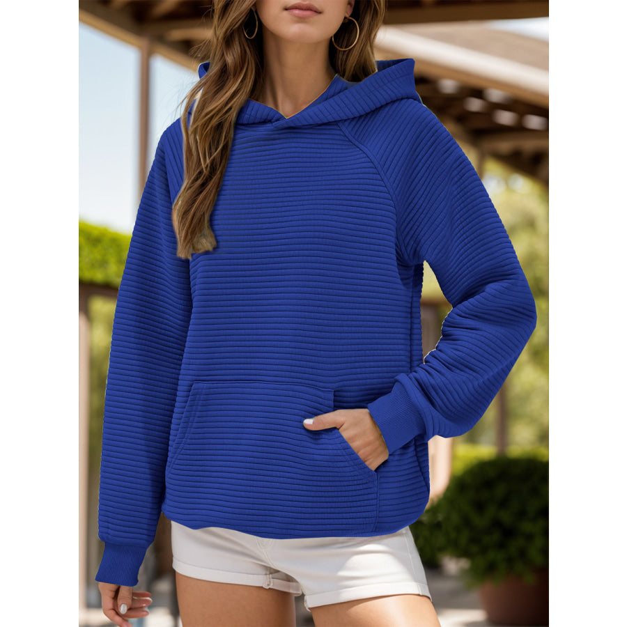 Kangaroo Pocket Long Sleeve Hoodie Apparel and Accessories