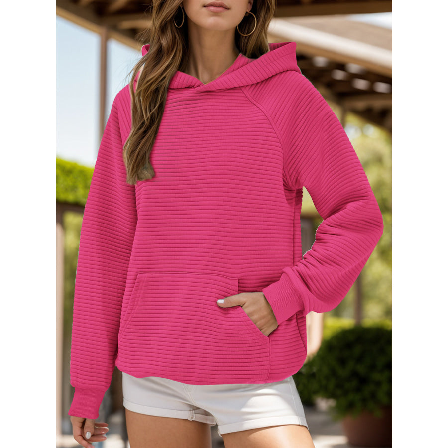 Kangaroo Pocket Long Sleeve Hoodie Apparel and Accessories