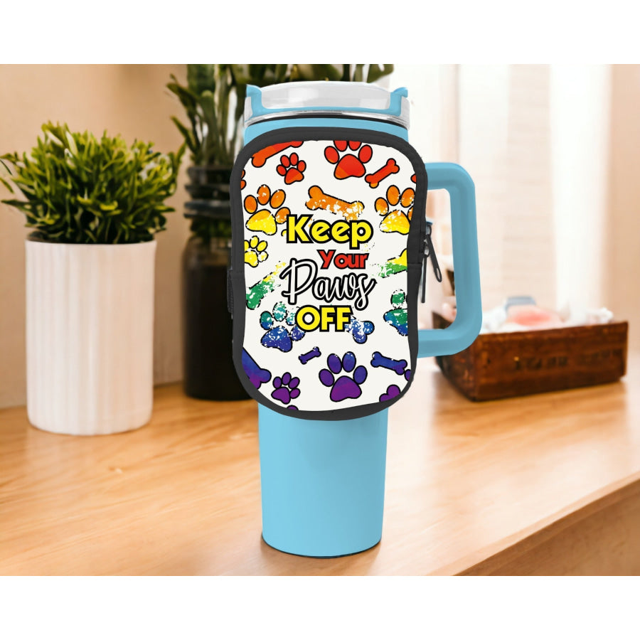 Keep Your Paws Off Zippered Pouch/Bag For 40oz Tumbler Tumbler