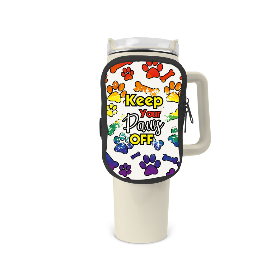 Keep Your Paws Off Zippered Pouch/Bag For 40oz Tumbler Tumbler