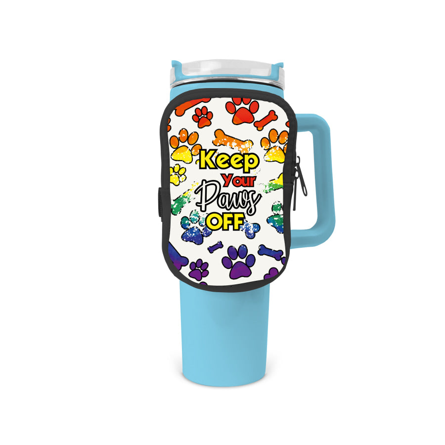 Keep Your Paws Off Zippered Pouch/Bag For 40oz Tumbler Tumbler