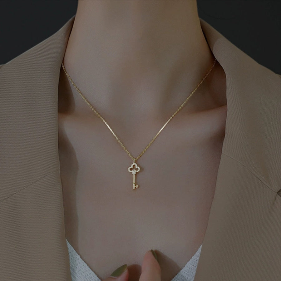 Key Pendant Necklace Gold / One Size Apparel and Accessories