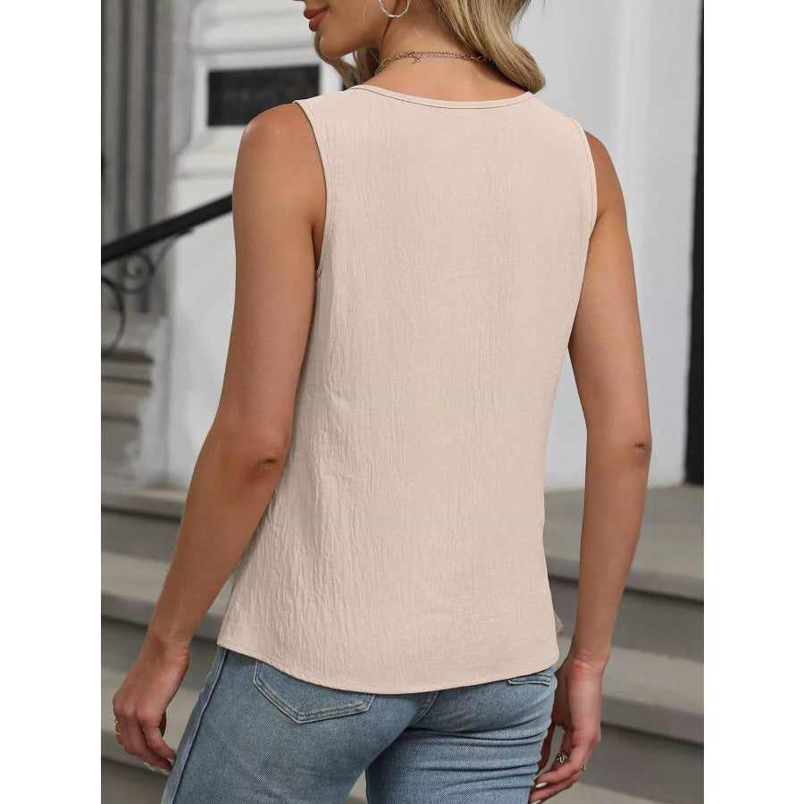 Keyhole Neck Tank Top Apparel and Accessories