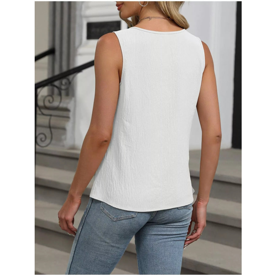 Keyhole Neck Tank Top Apparel and Accessories