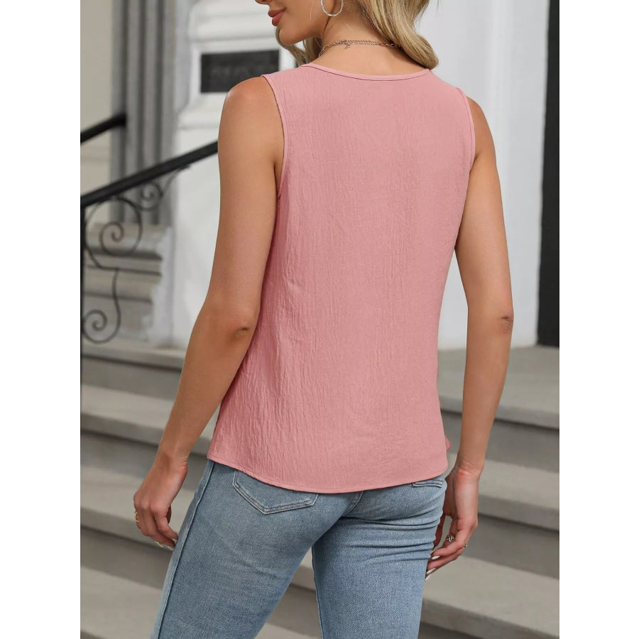 Keyhole Neck Tank Top Apparel and Accessories