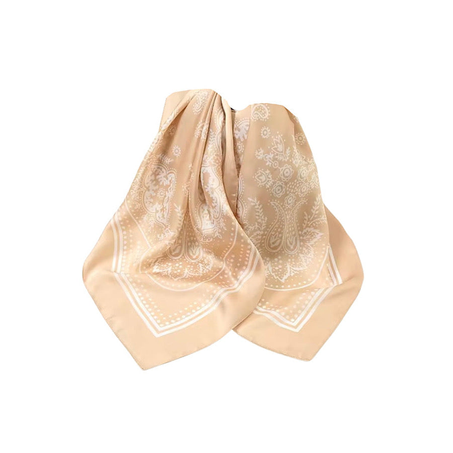 Khaki Satin Bandana Scarf - ETA 4/30 WS 600 Accessories