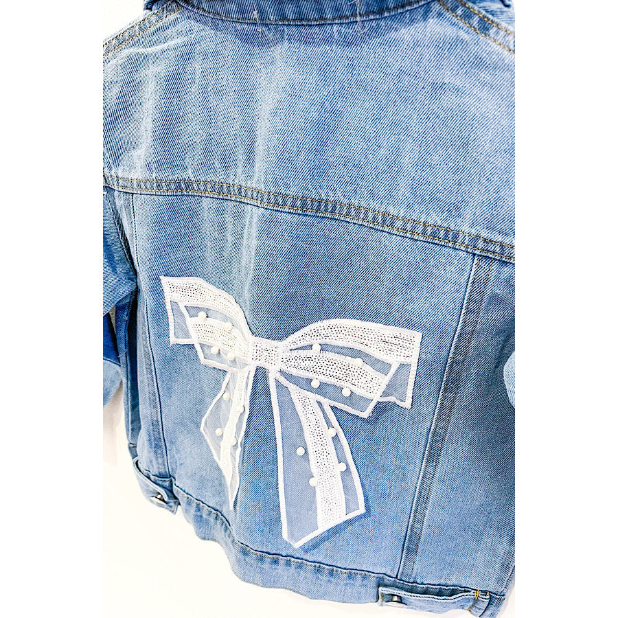 Kids Bow Denim Jacket WS 501 Jackets