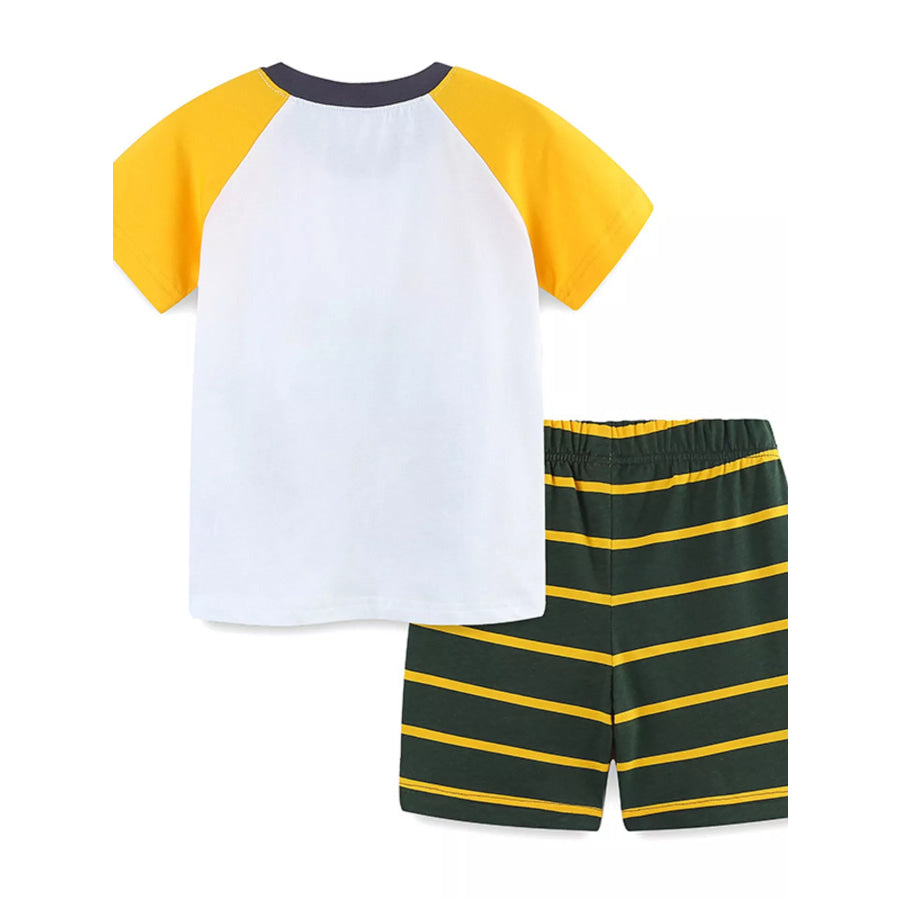 Kids’ Monster Truck and Animal Graphic Tee and Shorts Pajama Set Apparel and Accessories