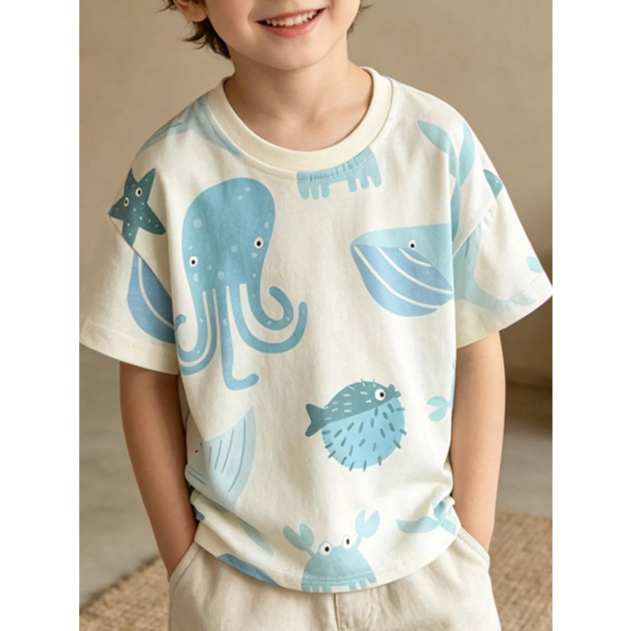 Kids’ Ocean Adventure Graphic T-Shirt White / 6T Apparel and Accessories