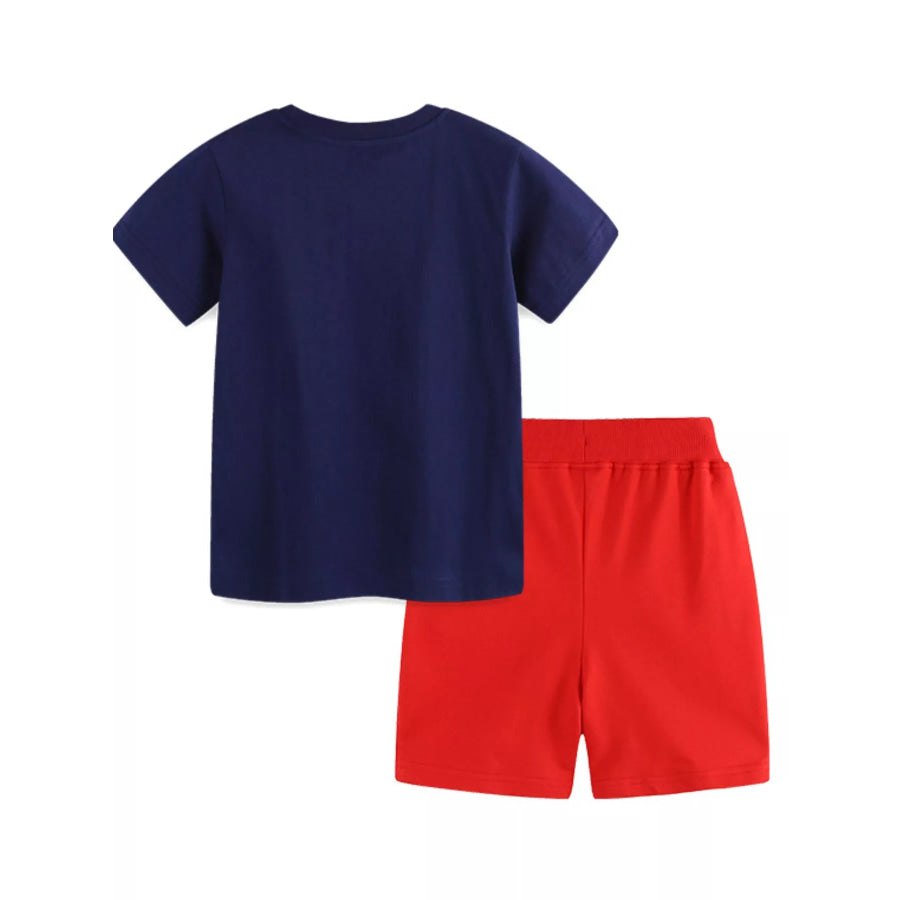 Kids’ Rescue Team Fire Truck T-Shirt and Shorts Set Apparel and Accessories