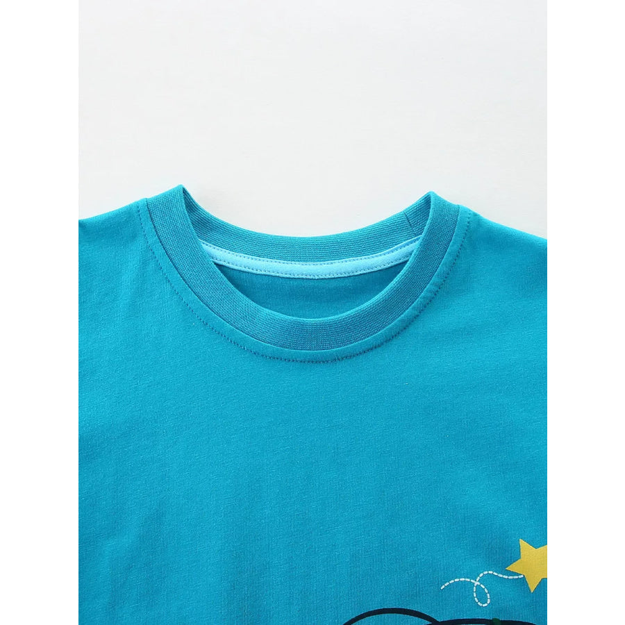 Kids’ Rocket Graphic Round Neck T-Shirt Apparel and Accessories
