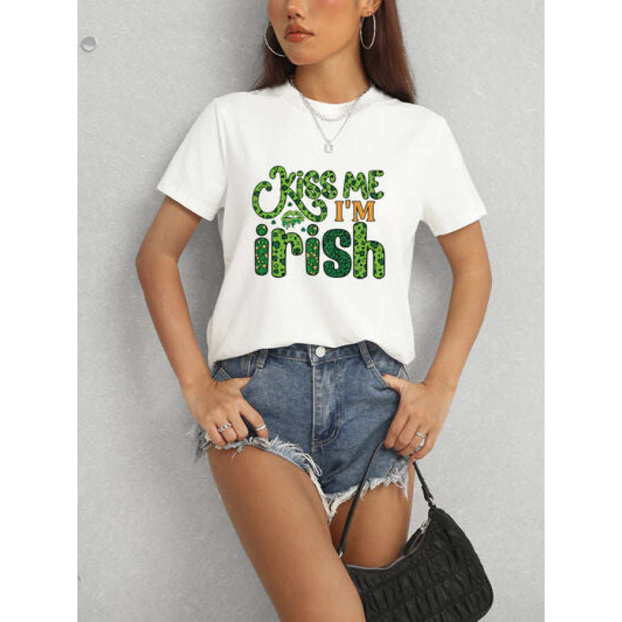 KISS ME I’M IRISH Round Neck T - Shirt Apparel and Accessories