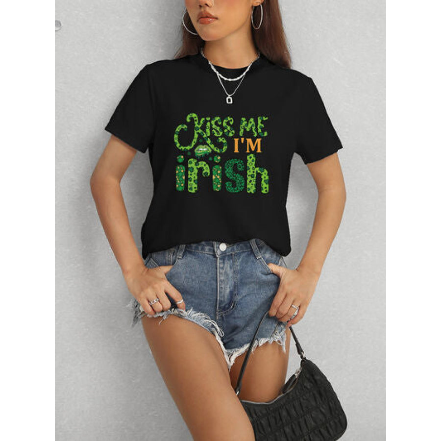 KISS ME I’M IRISH Round Neck T - Shirt Apparel and Accessories