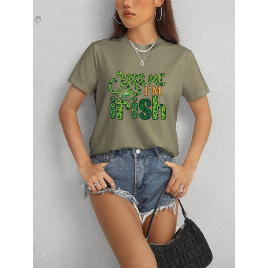 KISS ME I’M IRISH Round Neck T - Shirt Apparel and Accessories